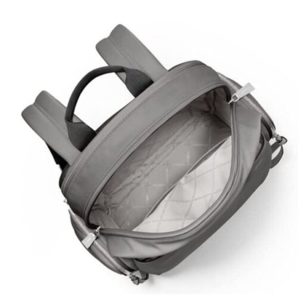 Michael Kors Prescott Backpack Heather Gray Nylon Large Size NEW SEALED - Picture 7 of 10